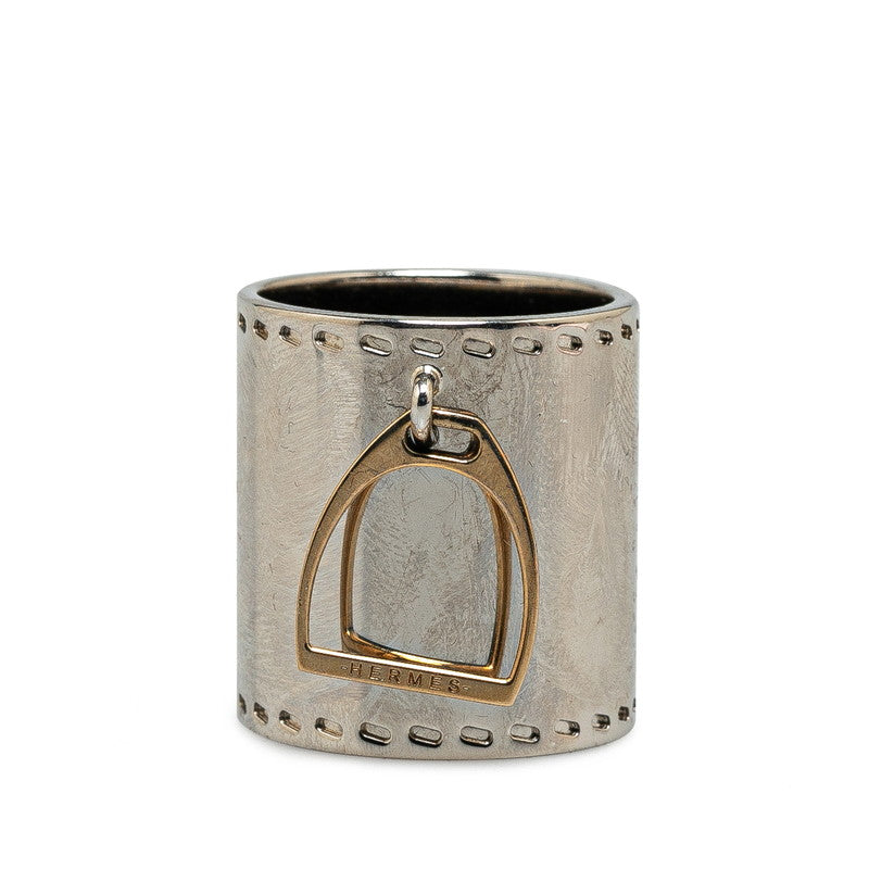 Hermes Silver Metal Scarf Ring