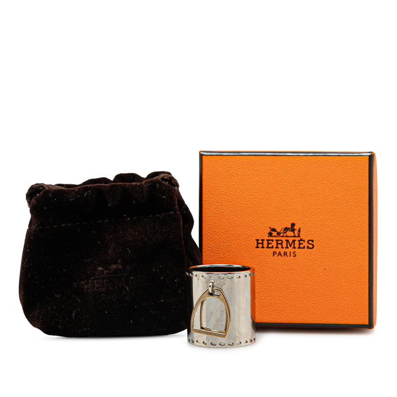 Hermes Silver Metal Scarf Ring