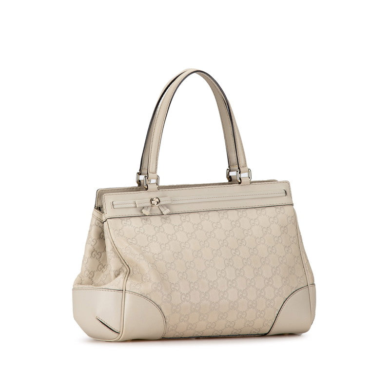 Gucci Leather Mayfair Ribbon Handbag 257063