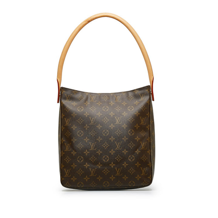 Louis Vuitton Monogram Looping GM Shoulder Bag M51145 Brown PVC Leather