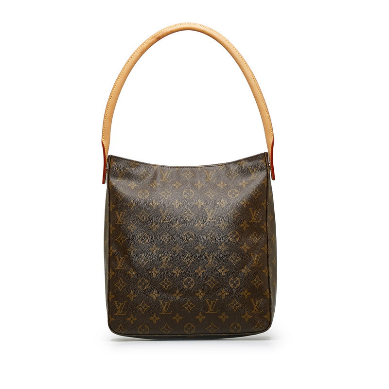 Louis Vuitton Monogram Looping GM Shoulder Bag M51145 Brown PVC Leather in Very Good Condition