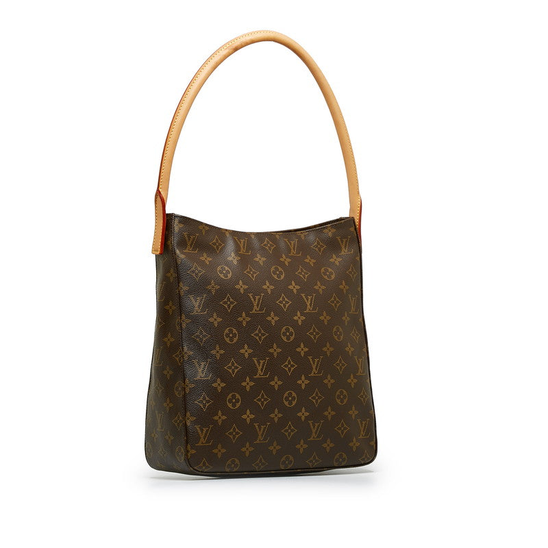 Louis Vuitton Monogram Looping GM Shoulder Bag M51145 Brown PVC Leather