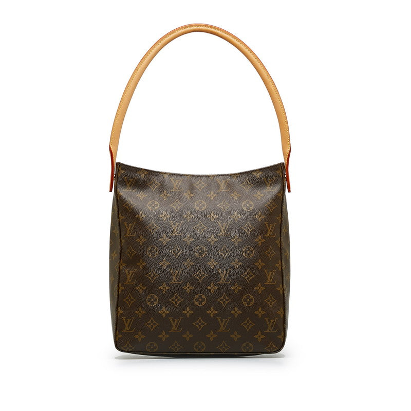 Louis Vuitton Monogram Looping GM Shoulder Bag M51145 Brown PVC Leather