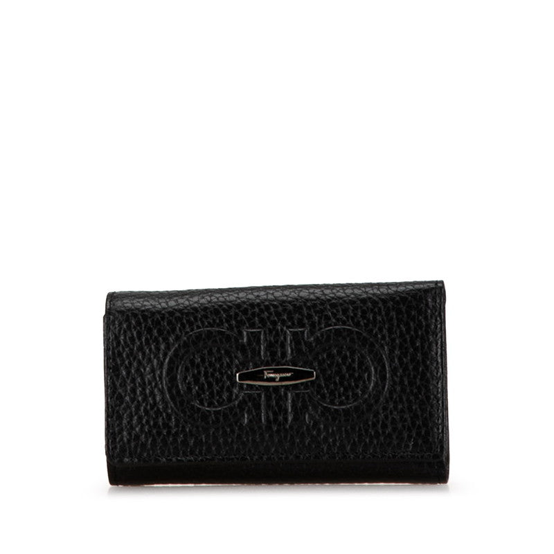 Salvatore Ferragamo Gancini Leather Key Case