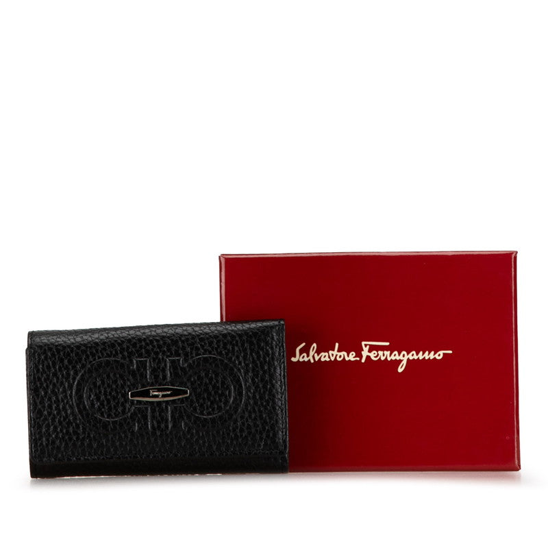 Salvatore Ferragamo Gancini Leather Key Case in Very Good Condition