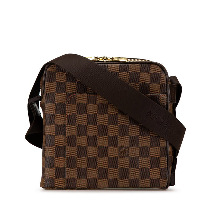 Louis Vuitton Damier Olaf PM Shoulder Bag N41442 Brown PVC Leather