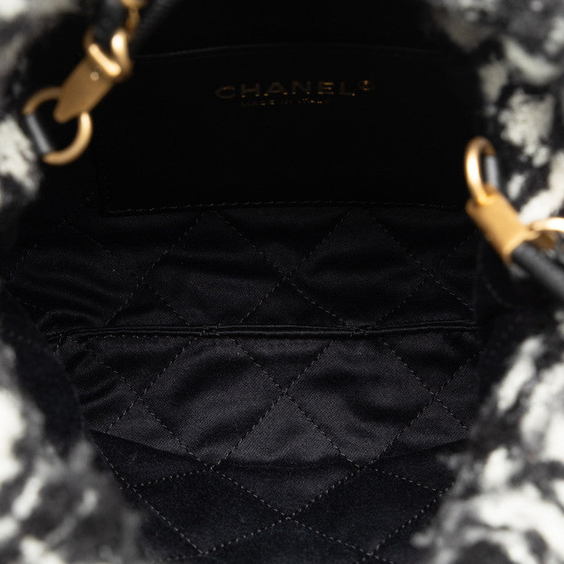 Chanel Camellia Logo Gold Chain 2WAY Tote Shoulder Bag