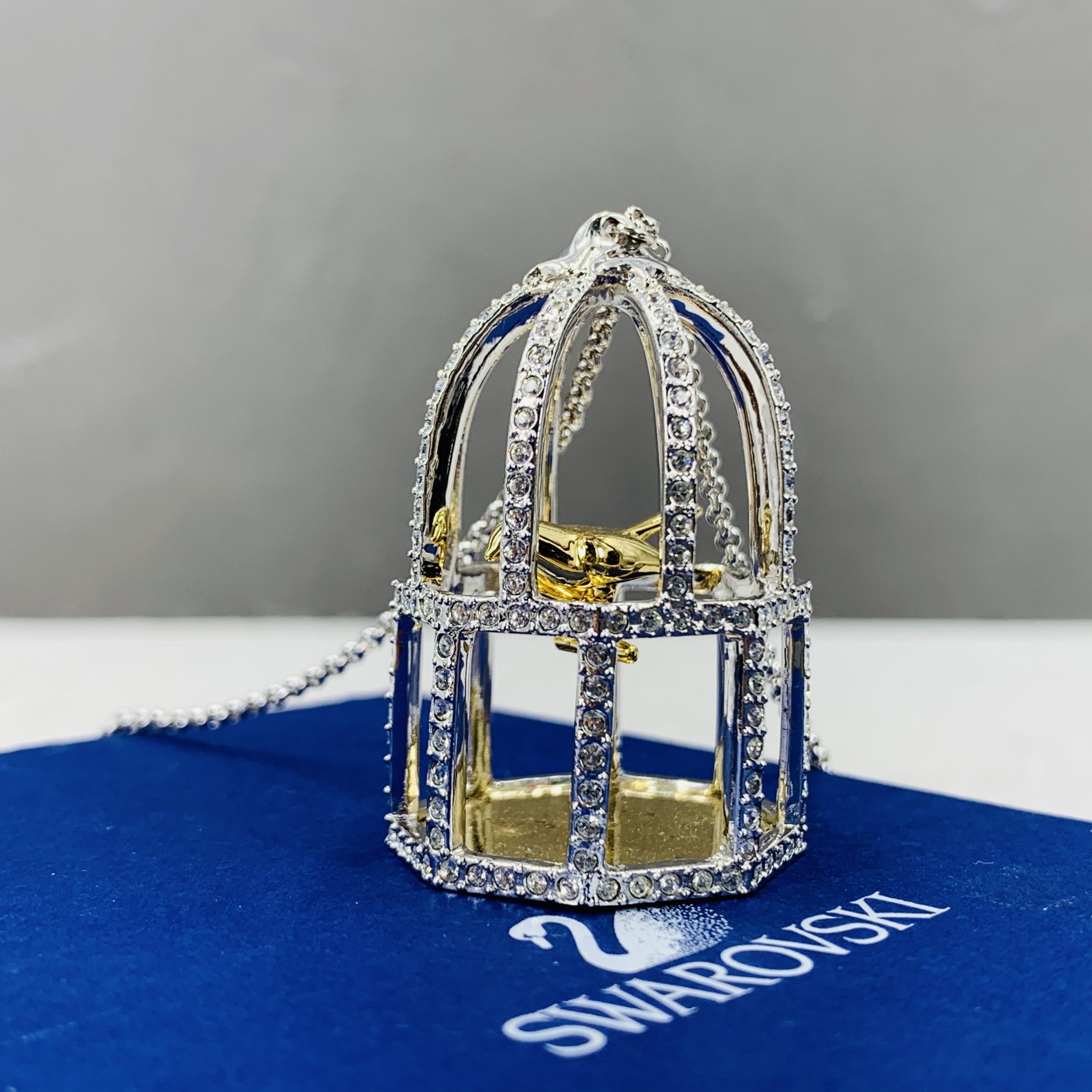 Diamond Birdcage Pendant Necklace