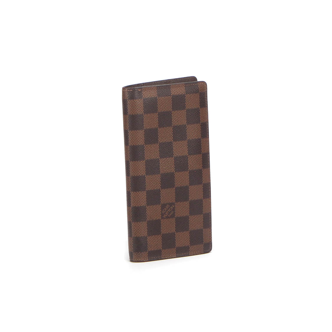 Louis Vuitton Damier Ebene Brazza Canvas Long Wallet in Good Condition