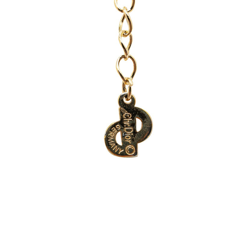 Dior CD Logo Necklace Gold Black