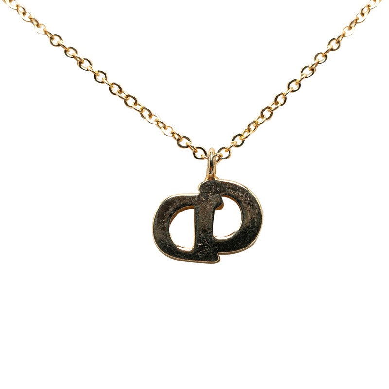 Dior CD Logo Necklace Gold Black