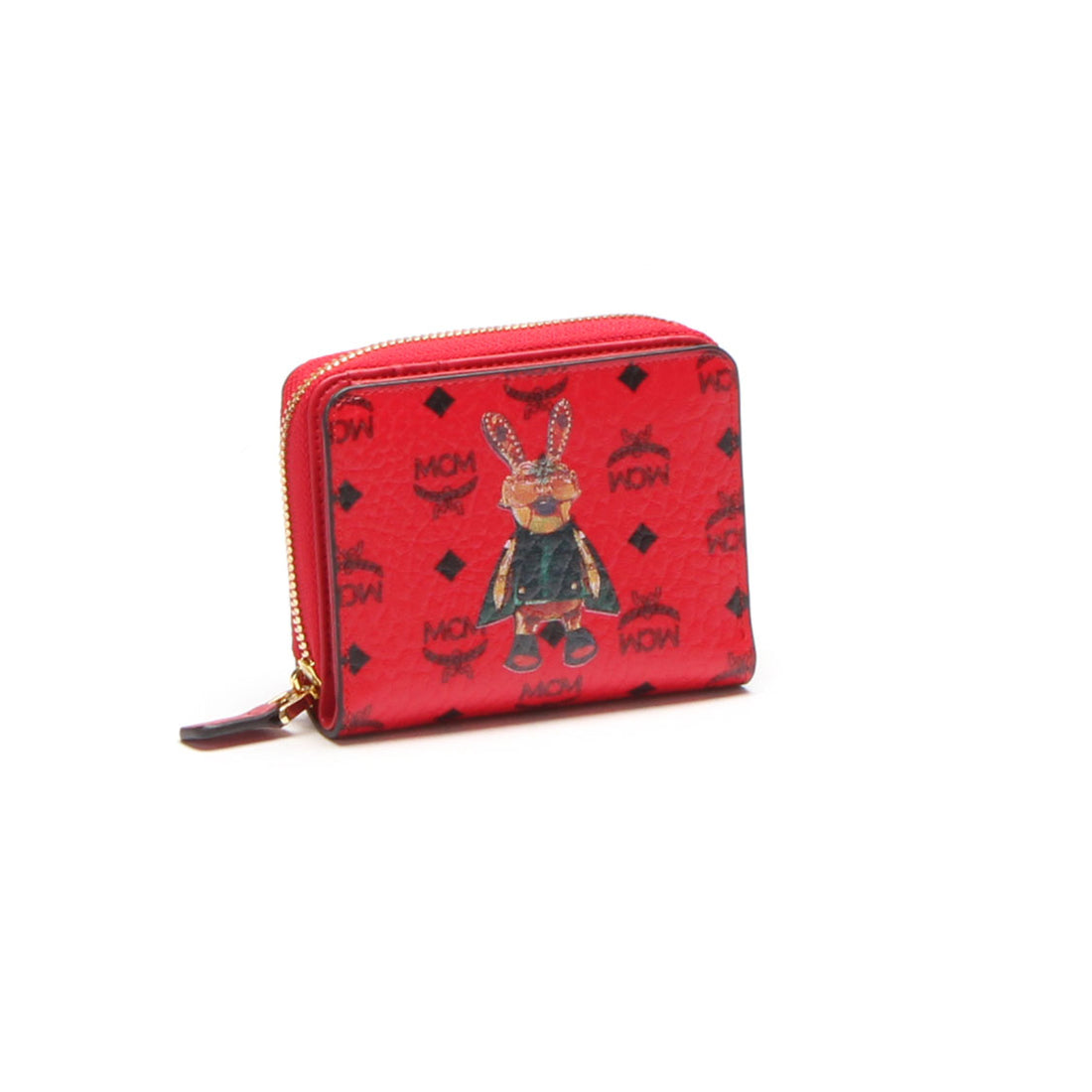 MCM Visetos Bunny Short Wallet Leather Short Wallet