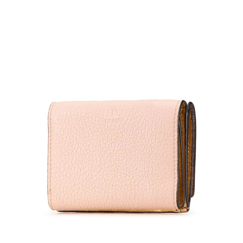 Fendi Peekaboo Leather Trifold Wallet