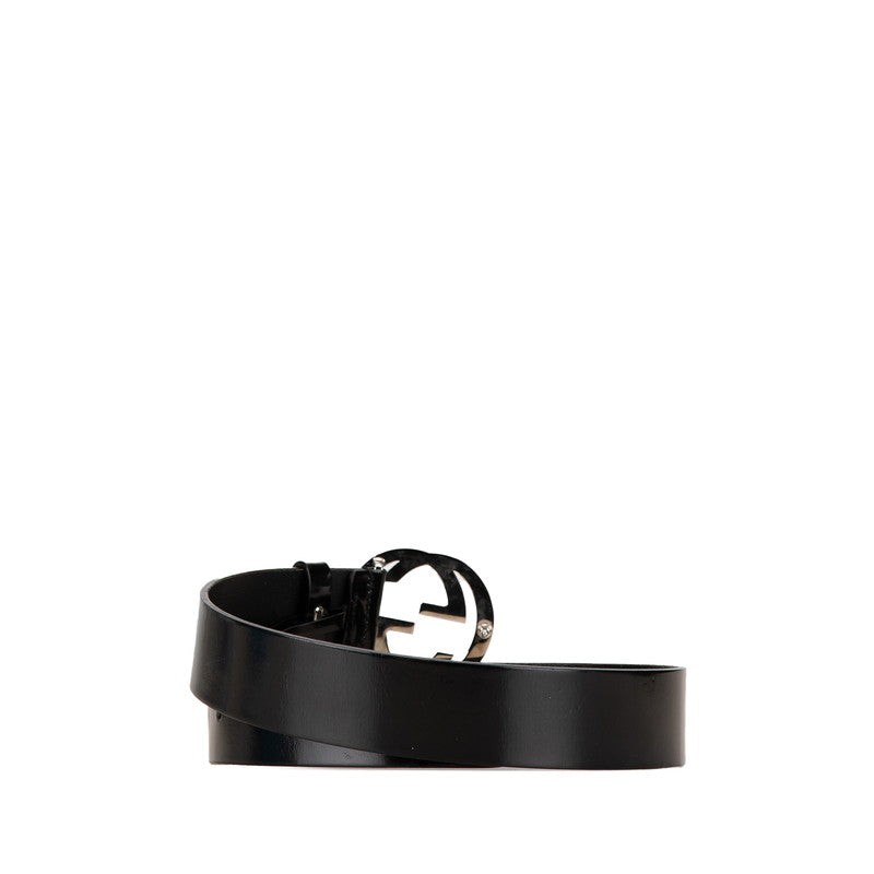 Gucci Interlocking G Leather Metal Belt