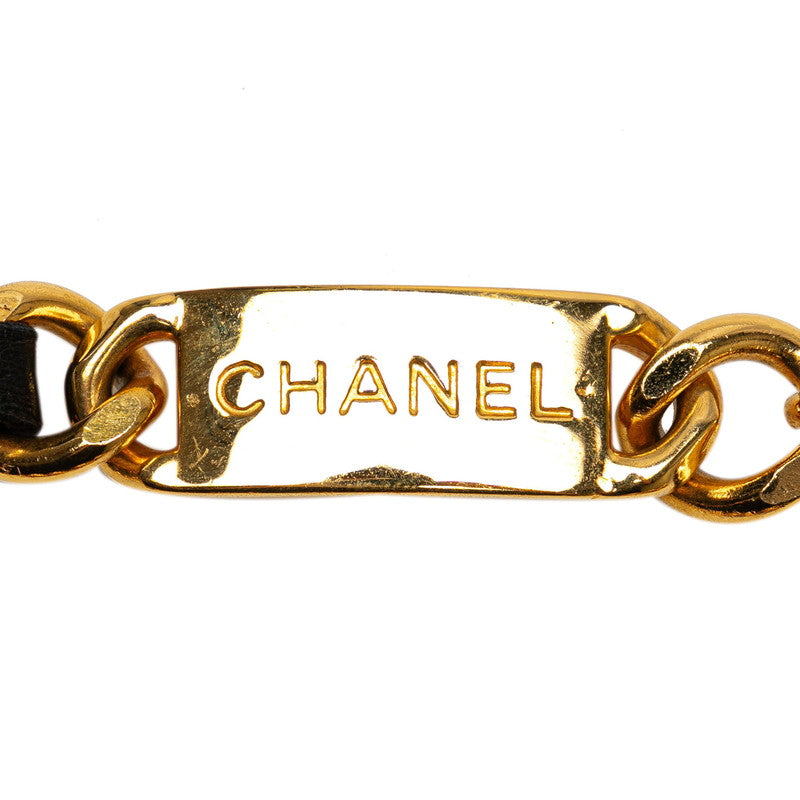 Chanel Leather Medallion Plate Chain Belt in Very Good Condition