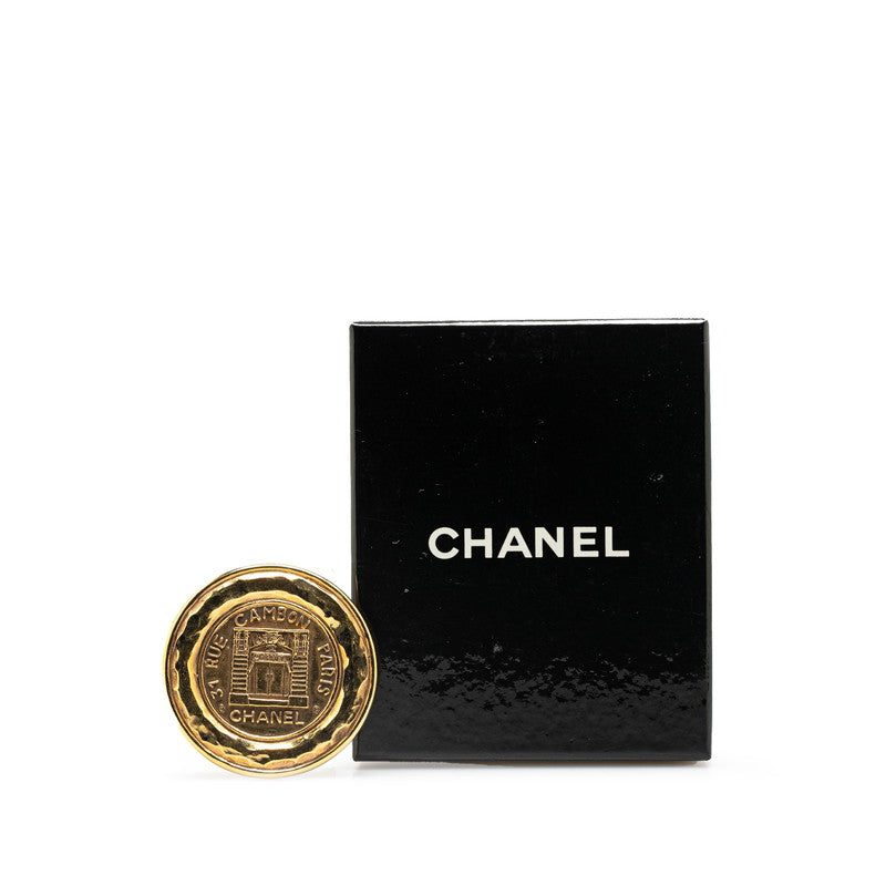 Chanel Cambon Gold Plated Brooch