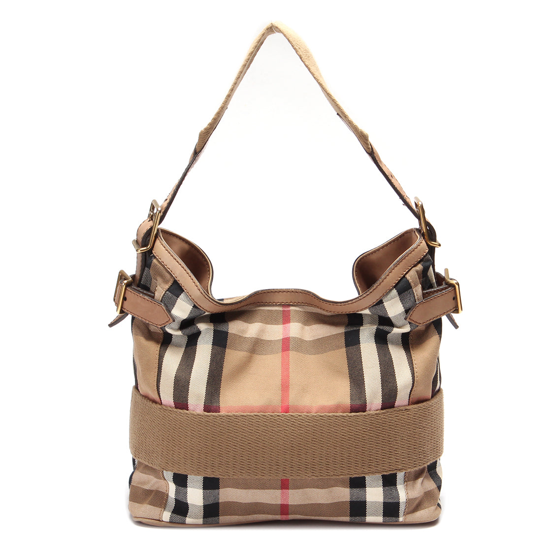 House Check Bridle Hobo Bag