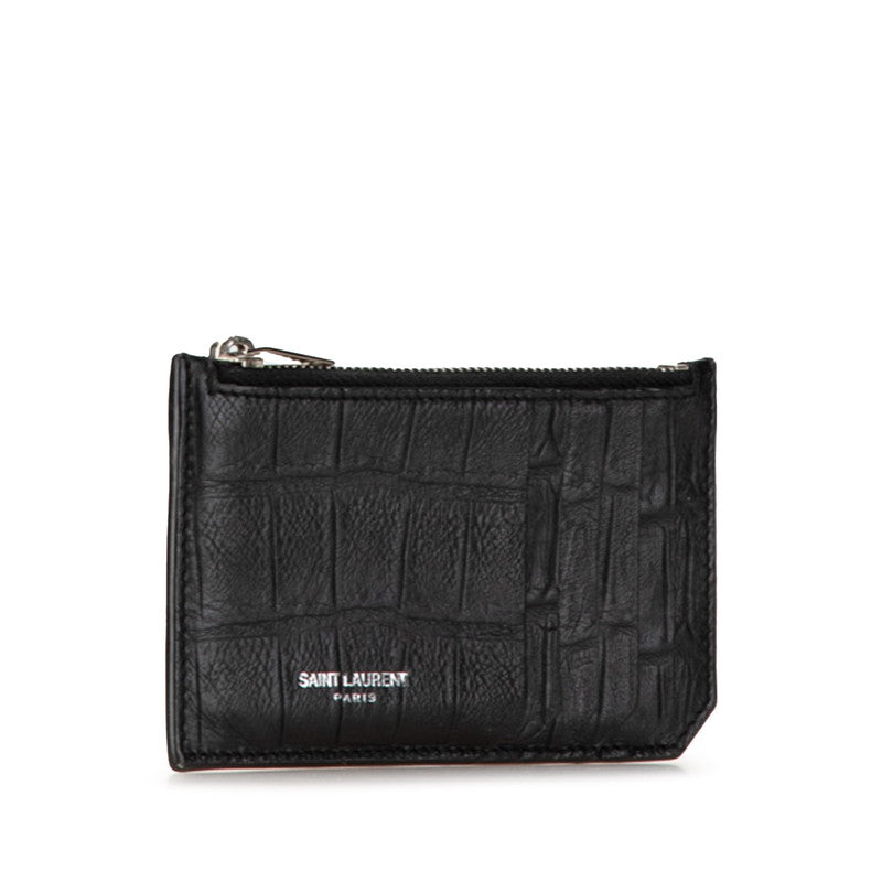 Yves Saint Laurent Leather Fragment Coin Card Case