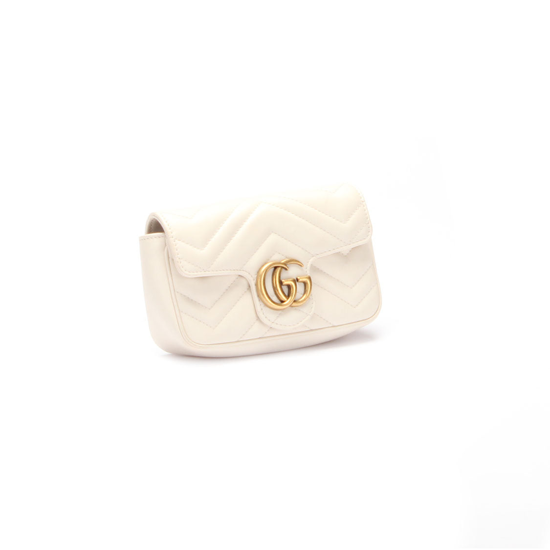 Gucci Super Mini GG Marmont Matelasse Crossbody 467433 White