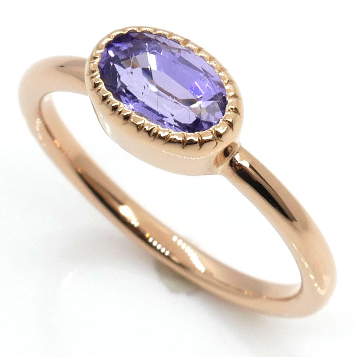 K18PG Pink Gold Tanzanite Ring