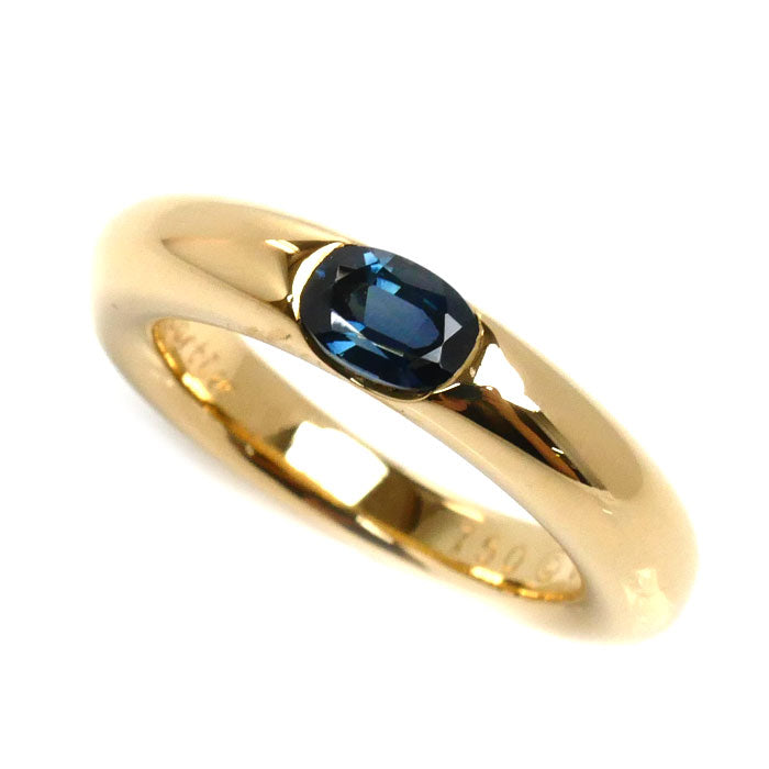 Cartier Yellow Gold Sapphire Ellipse Ring