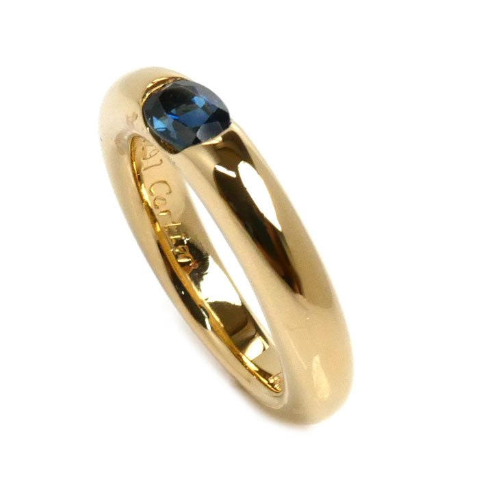 Cartier Yellow Gold Sapphire Ellipse Ring