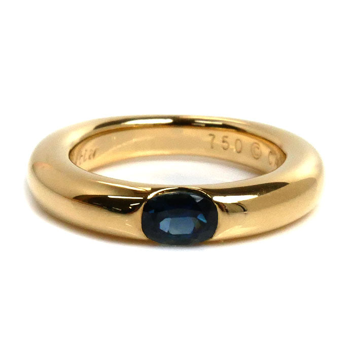 Cartier Yellow Gold Sapphire Ellipse Ring