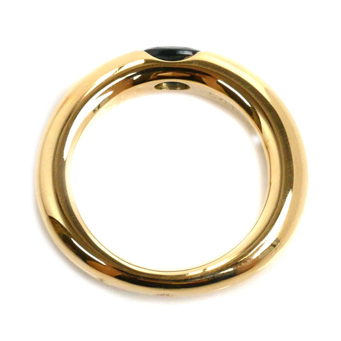 Cartier Yellow Gold Sapphire Ellipse Ring