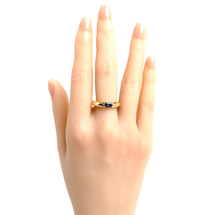 Cartier Yellow Gold Sapphire Ellipse Ring