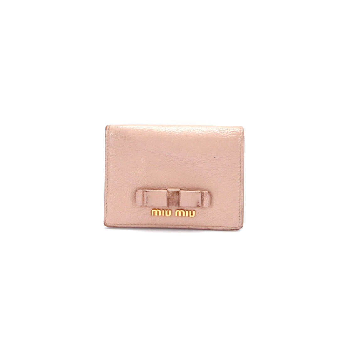 Miu Miu ミュウミュウ　財布 Leather Short Wallet in Good Condition