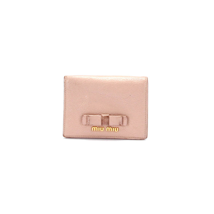 Miu Miu ミュウミュウ　財布 Leather Short Wallet in Good Condition