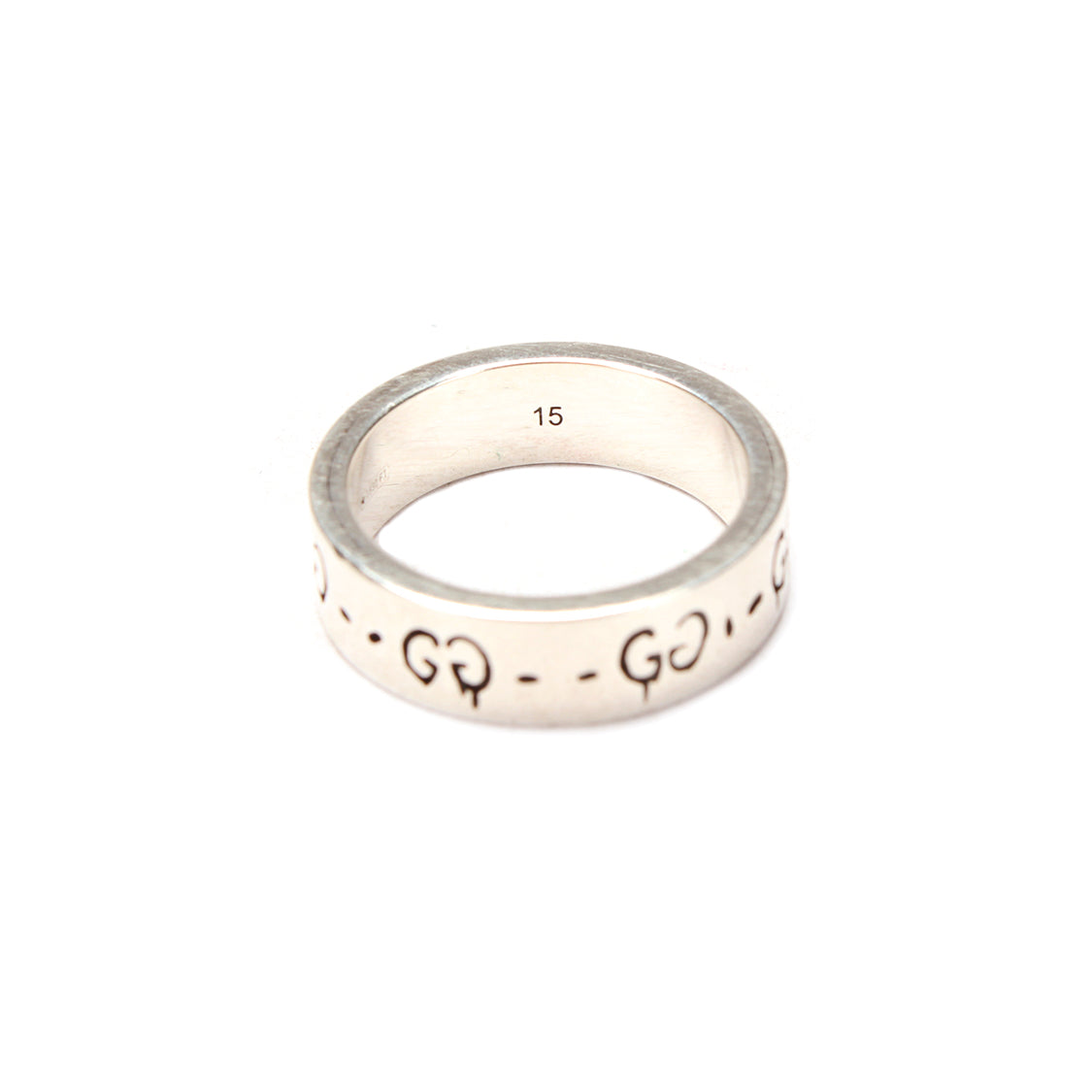 Silver GG Ghost Icon Ring