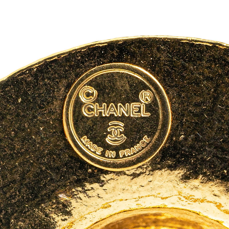 Chanel Straw Hat Ribbon Brooch Gold Plated