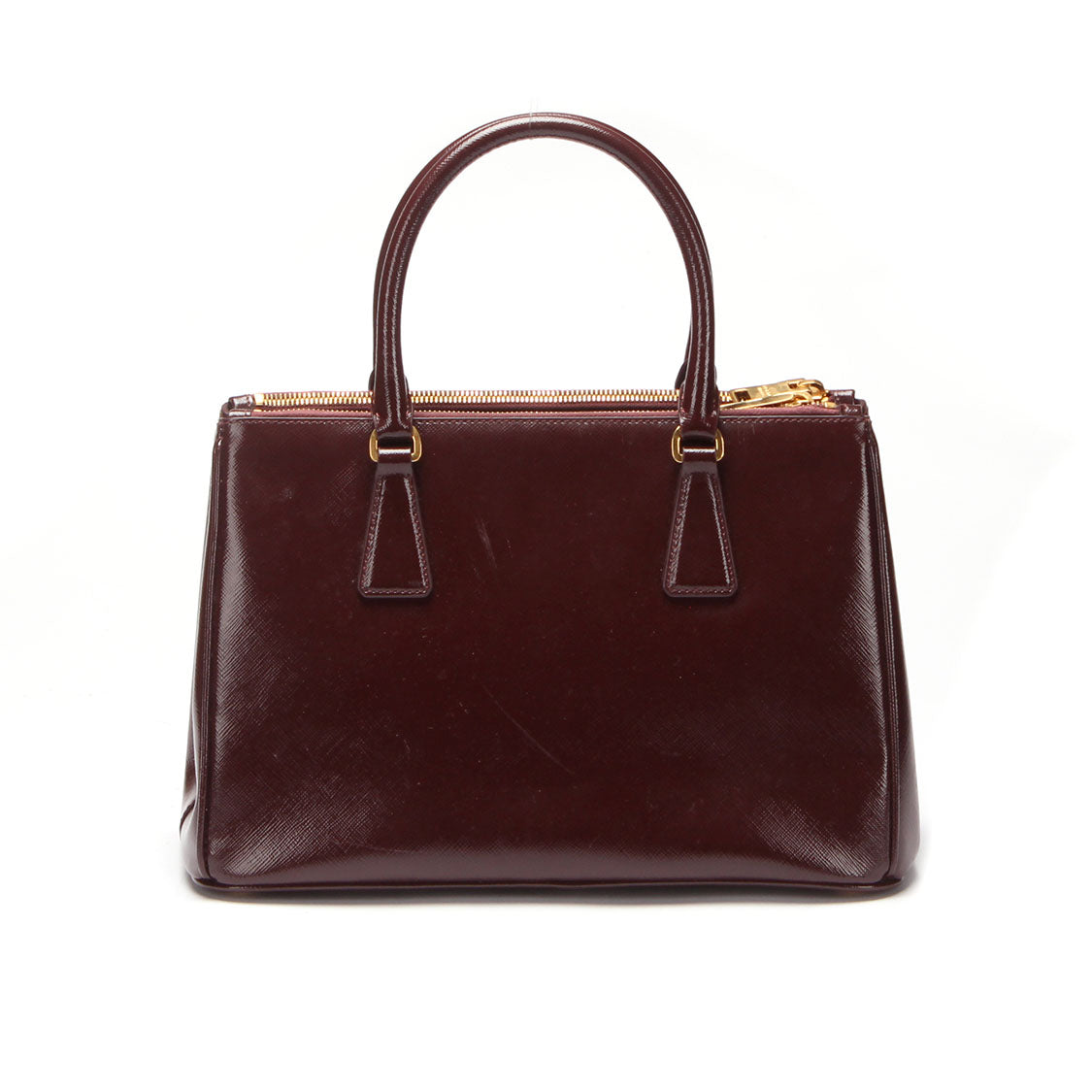 Prada Saffiano Lux Textured-leather Shoulder Bag - Burgundy