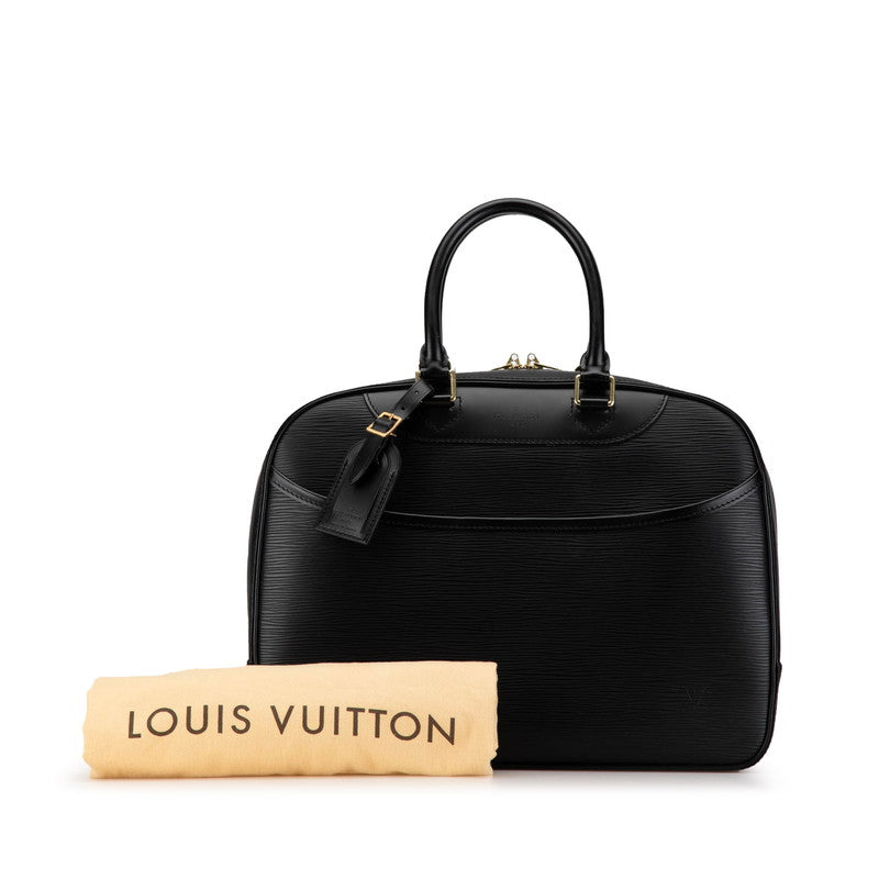 Louis Vuitton Epi Deauville SPO Handbag Black Leather