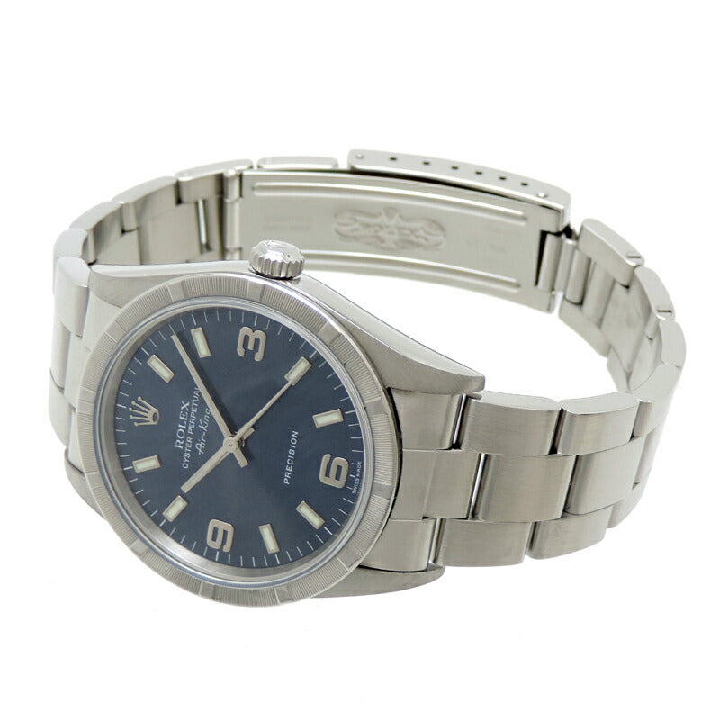 ROLEX Men's 1999 Air-King 14010 Blue Stainless Steel Watch 14010.0
