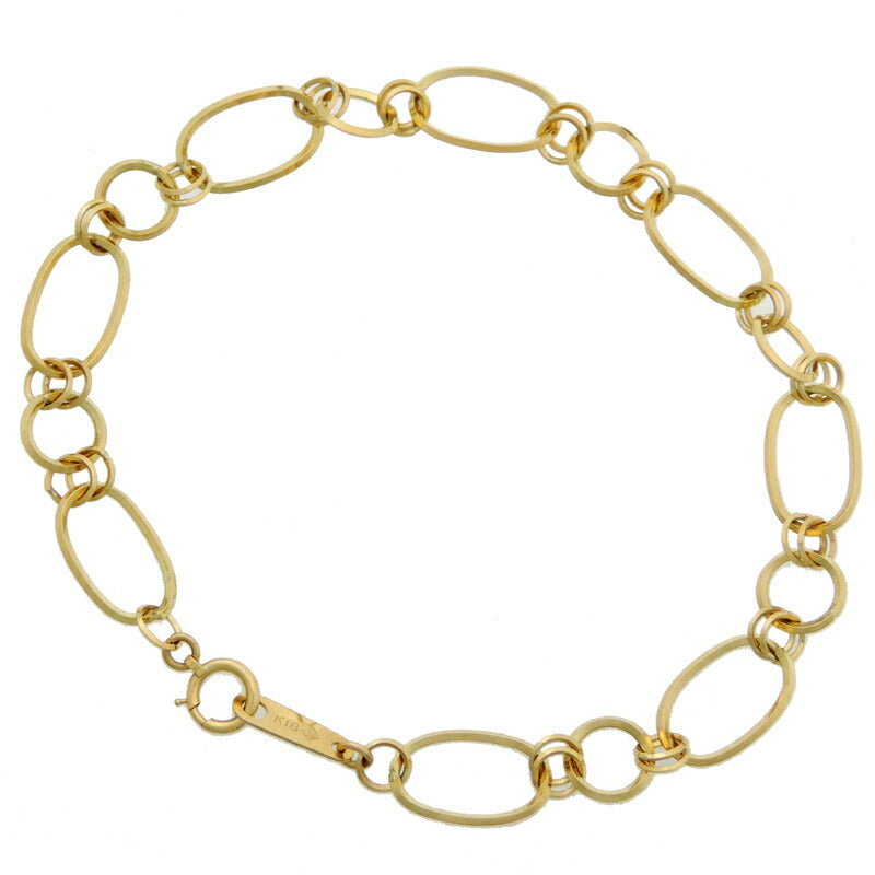 Non-Brand Chain Bracelet in K18 Yellow Gold - Women's Jewellery