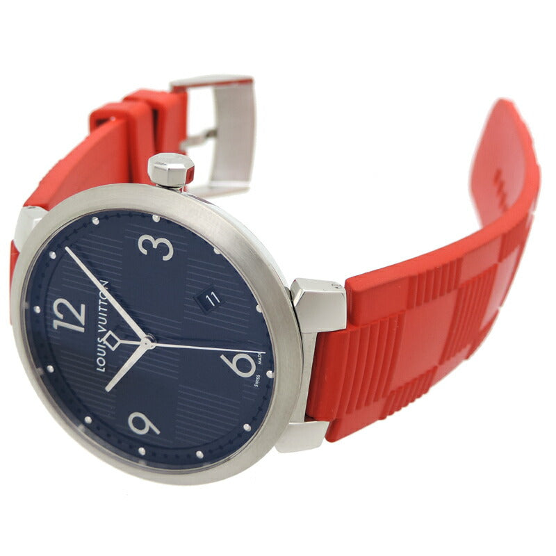 Louis Vuitton Tambour Damier Men's Wristwatch Q1D00 Q1D00