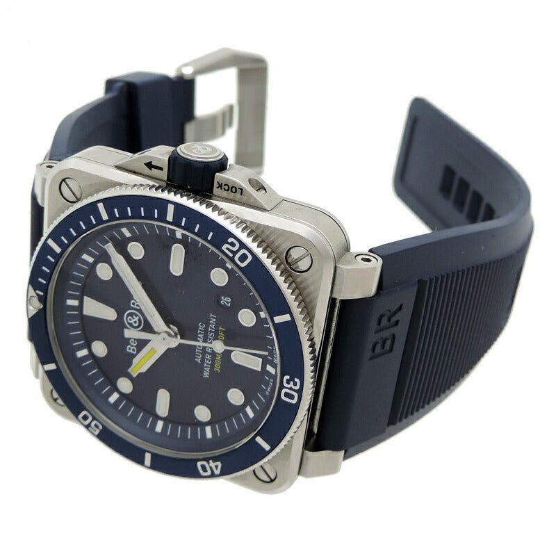 Bell&Ross Men's Diver Blue Model BR0392-D-BU-ST/SRB Watch BR0392-D-BU-ST/SRB