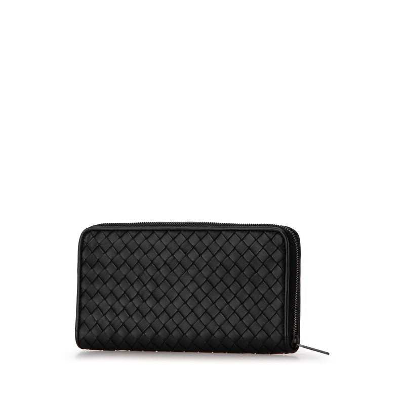 Bottega Veneta Intrecciato Leather Zip Wallet in Very Good Condition