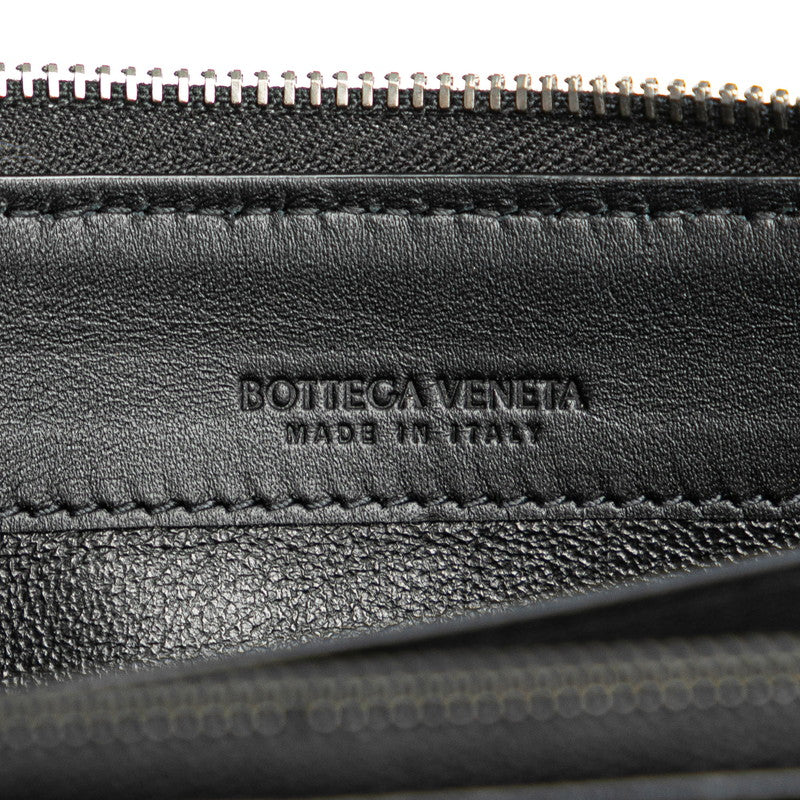 Bottega Veneta Intrecciato Leather Zip Wallet in Very Good Condition