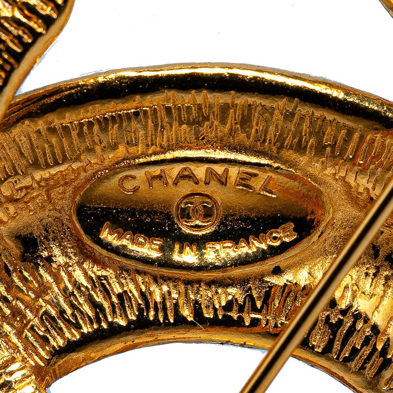 Chanel Coco Mark Matelasse Brooch Gold