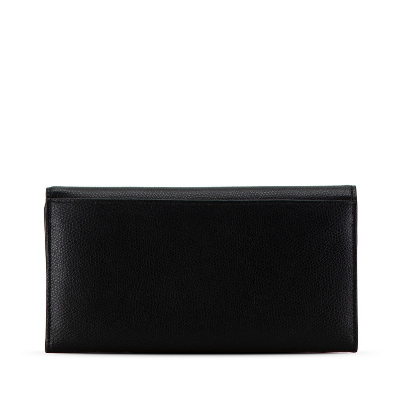 Fendi Leather Long Wallet 7M0264 Black in Very Good Condition