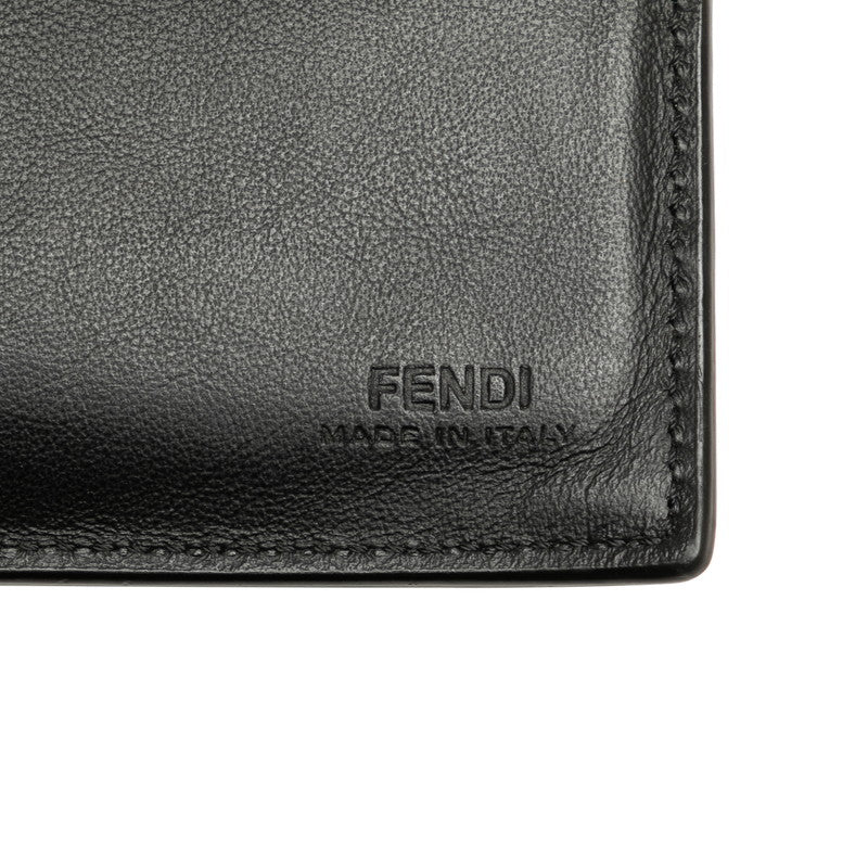 Fendi Leather Long Wallet 7M0264 Black in Very Good Condition