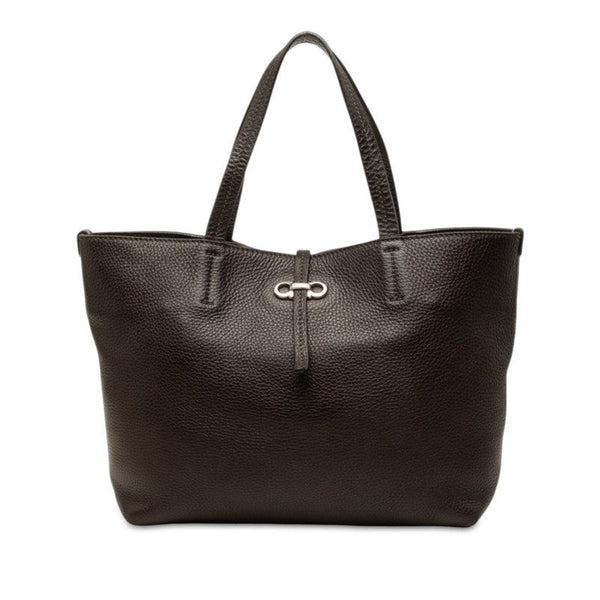 Salvatore Ferragamo Double Gancini Leather Handbag