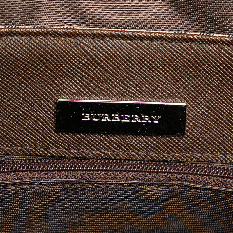 Burberry Nova Check Canvas Leather Shoulder Bag