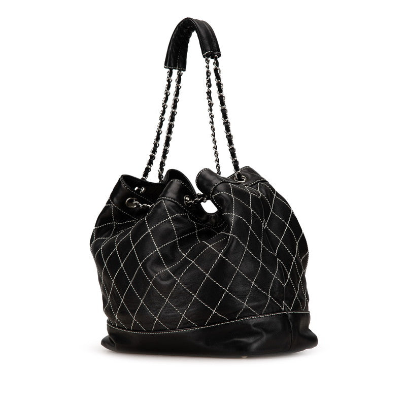 Chanel Wild Stitch Coco Mark Drawstring Bag