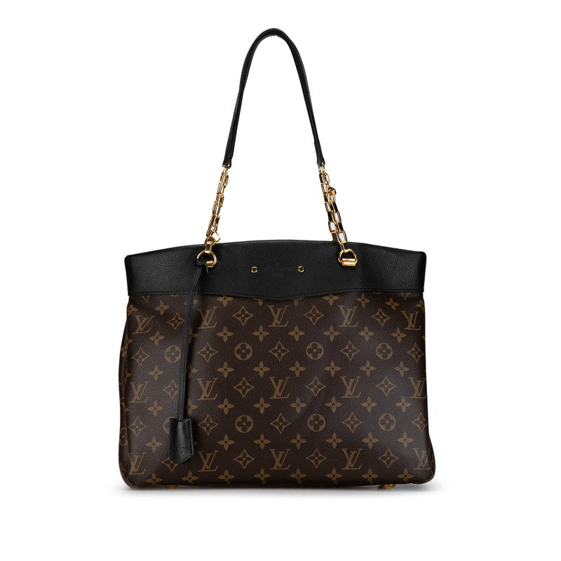 Louis Vuitton Monogram Pallas Shopper Handbag Tote M51198 in Very Good Condition