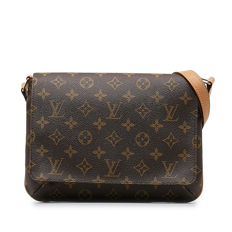 Louis Vuitton Monogram Musette Tango Short Shoulder Bag M51257 Brown PVC Leather in Very Good Condition