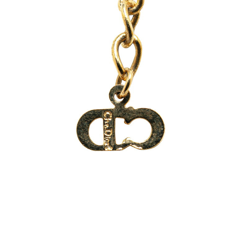 Dior CD Logo Pendant Necklace Gold Plated in Great Condition